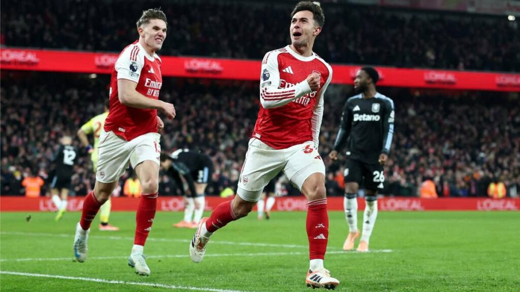 Arsenal se consagra campeón de invierno tras golear al Aston Villa en la Premier League