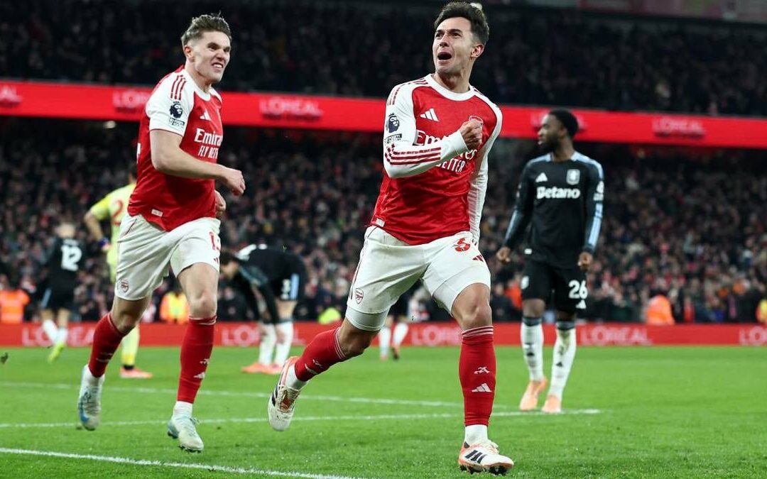 Arsenal se consagra campeón de invierno tras golear al Aston Villa en la Premier League