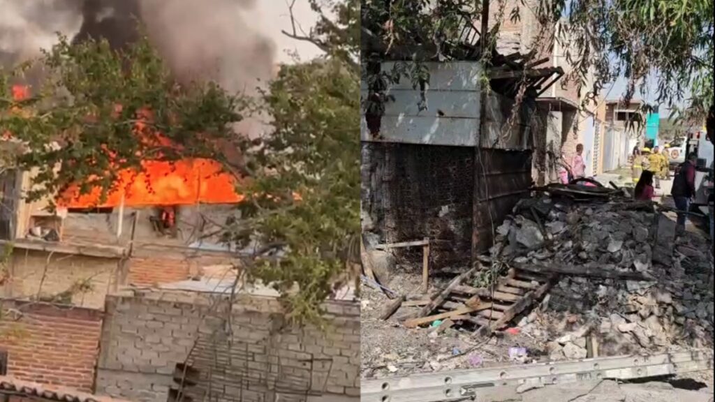 Incendio en El Salto: Casa Consumida por Acumulación de Chatarra, Familia de 5 Salvada a Tiempo