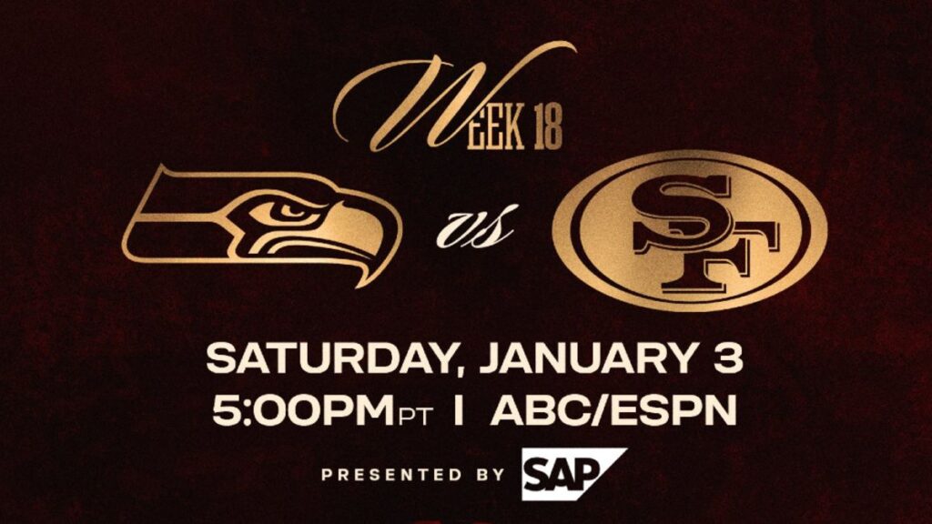 Seahawks vs 49ers: Cómo y dónde ver EN VIVO la Semana 18 de la NFL 2025