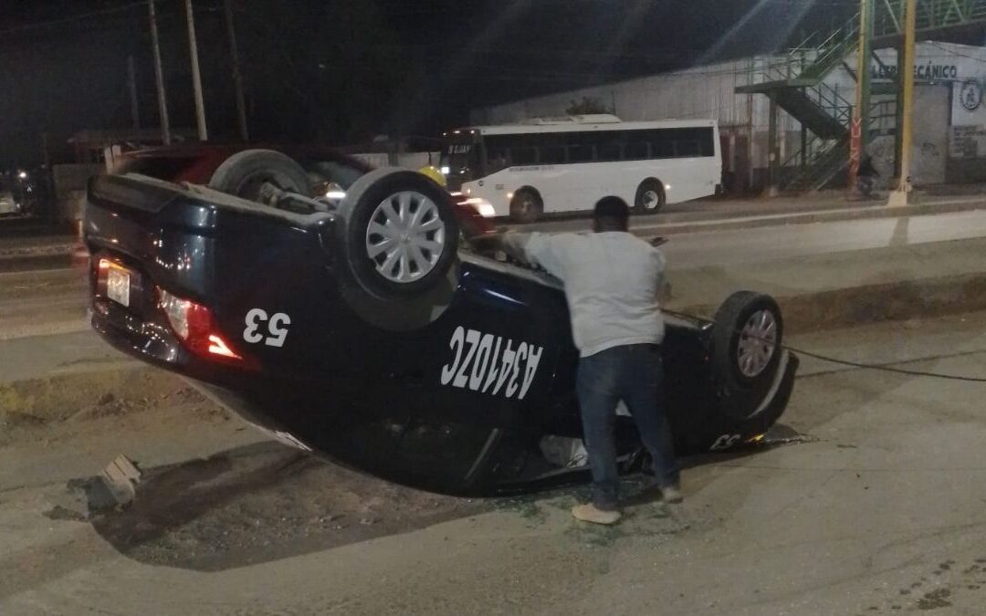 Taxista Sufre Volcadura Espectacular en Matamoros: Un Llamado a la Seguridad Vial