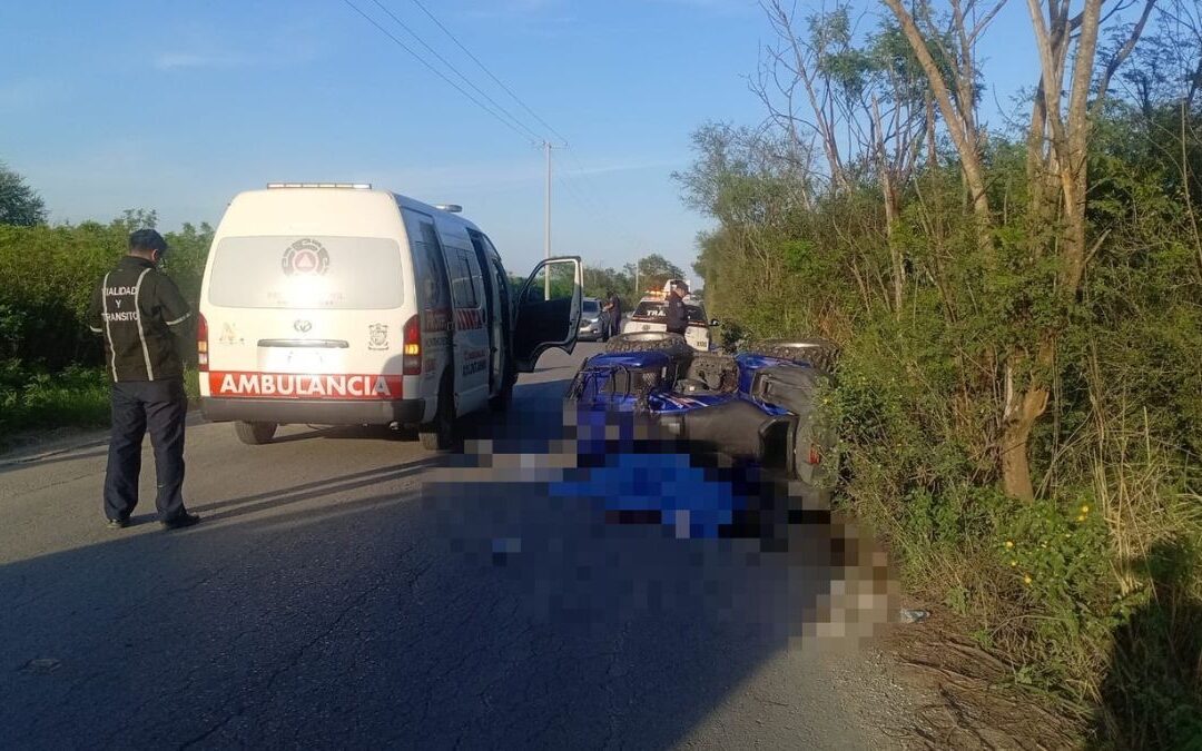 Trágico Accidente en Montemorelos: Fuerte Volcadura de Cuatrimoto Deja Una Mujer Muerta y Un Hombre Herido